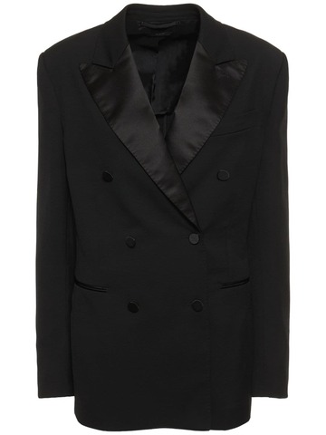 TOM FORD Wool & Silk Tuxedo Jacket in black