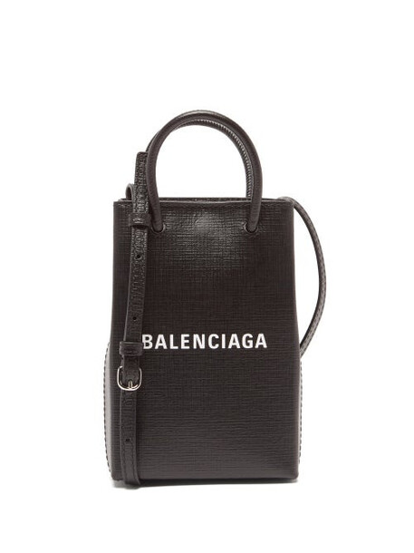 Balenciaga - Shopping Mini Leather Cross-body Bag - Womens - Black