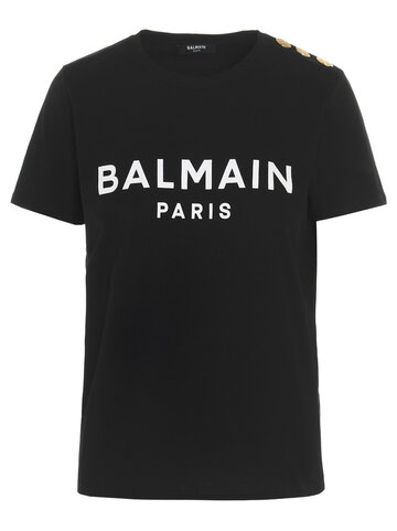 Balmain Logo T-shirt in noir