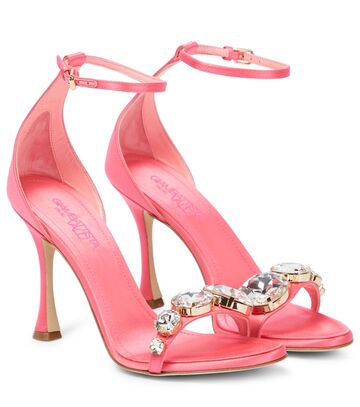 Giambattista Valli Diamond Clash embellished sandals in pink