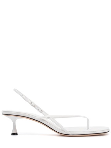 studio amelia 50mm wishbone leather sandals in white
