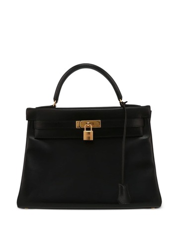hermès 1995 pre-owned kelly 32 handbag - black