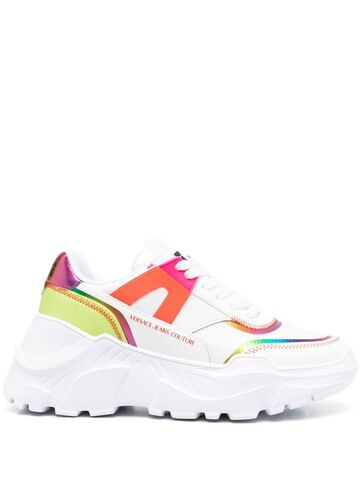 versace jeans couture speedtrack contrastring-trim sneakers - white