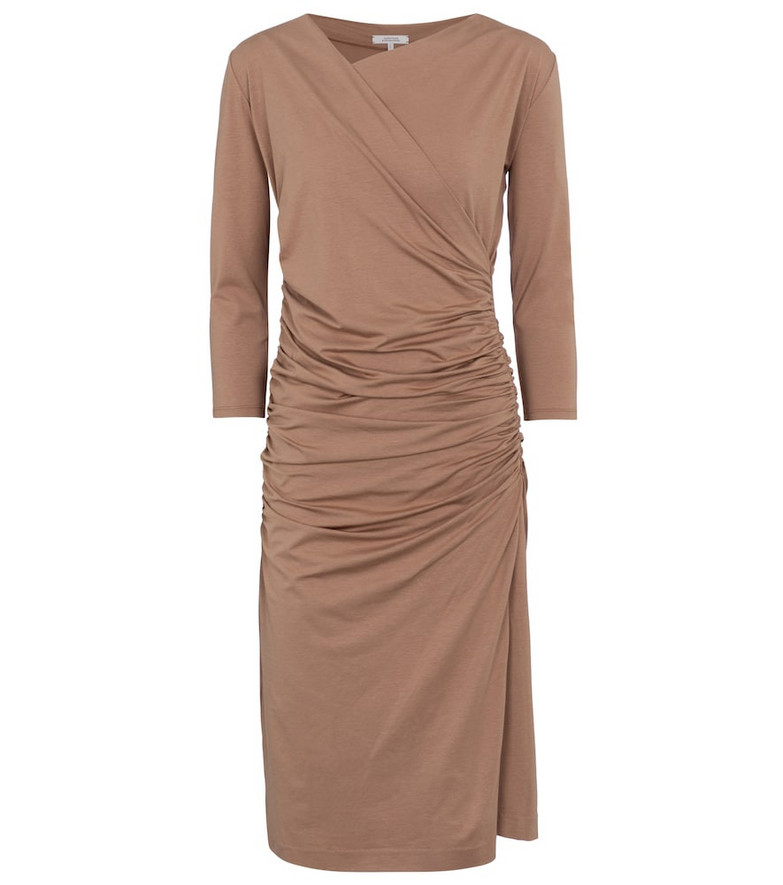 Dorothee Schumacher Exclusive to Mytheresa â Fascinating Drapes cotton-blend midi dress in brown