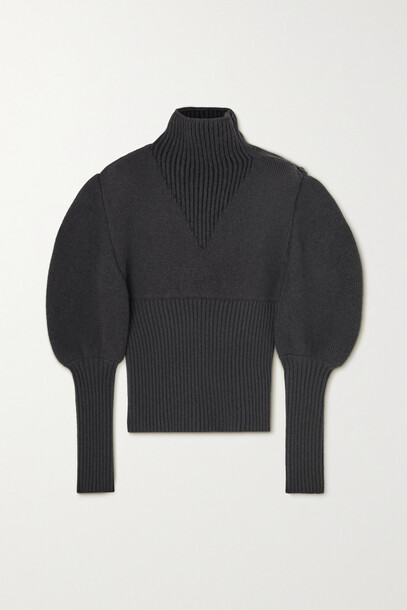 Bottega Veneta - Ribbed Wool-blend Turtleneck Sweater - Black