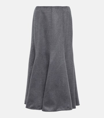 gabriela hearst amy silk midi skirt in grey