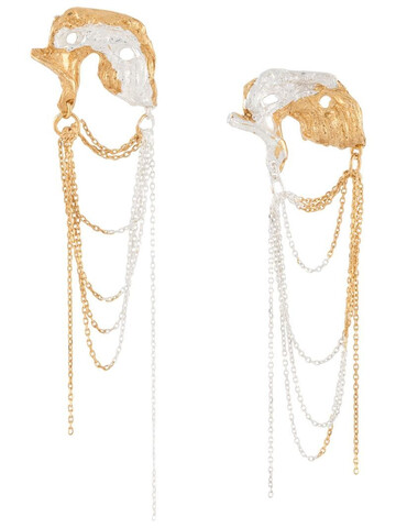 LOVENESS LEE Orion chain-drop earrings in gold