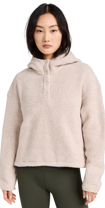 outdoor voices megafleece cropped pullover oatmeal m
