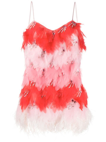 Emilio Pucci x Koché embellished feather top in pink