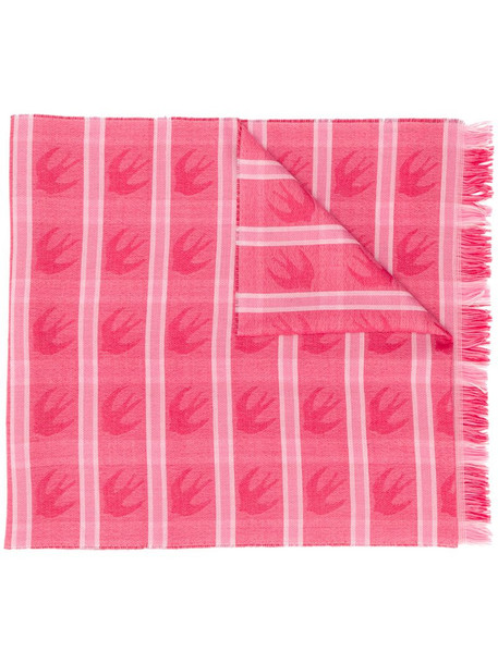 McQ Swallow Swallow checked scarf in pink
