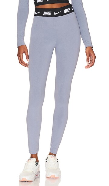 Nike NSW High Waisted Legging in Baby Blue in black