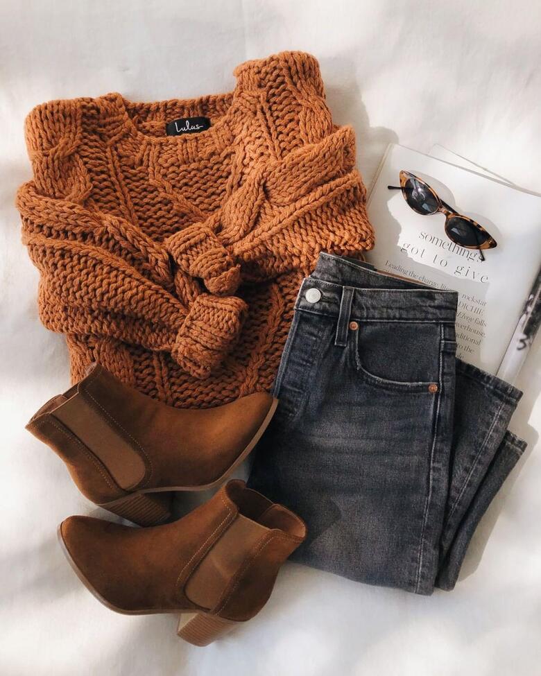 jeans shoes sunglasses sweater