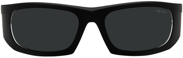 prada eyewear black linea rossa cutout sunglasses