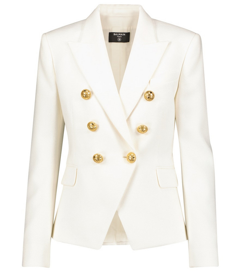 Balmain Cotton blazer in white