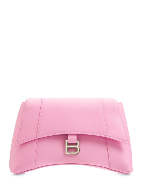 BALENCIAGA Small Soft Hour Leather Shoulder Bag in pink