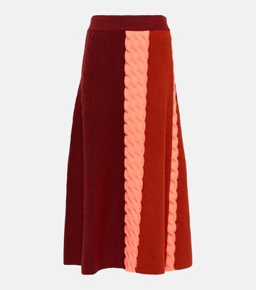 roksanda color-blocked a-line maxi skirt