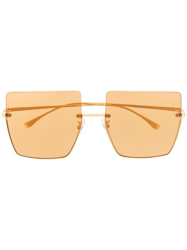 Fendi Eyewear square frame tinted sunglasses in gold