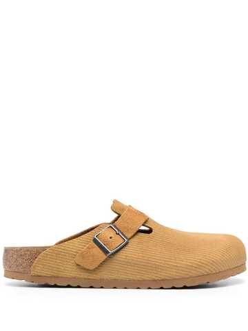 birkenstock boston corduroy leather slippers - neutrals