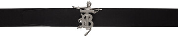 Burberry Reversible Black & Silver Mythical Alphabet TB Faun Belt in gold