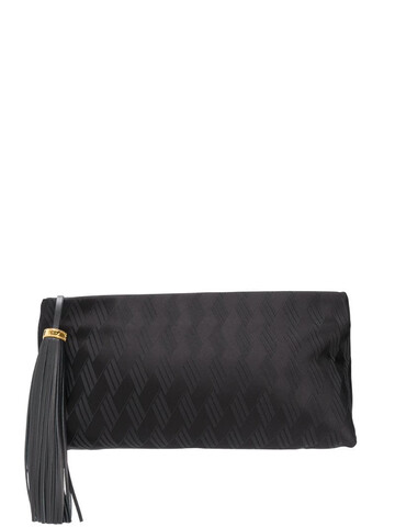 The Attico tassel detail clutch bag in black