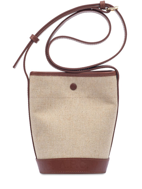 A.P.C. Helene Canvas & Leather Bucket Bag