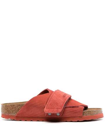 birkenstock kyoto suede sandals - red