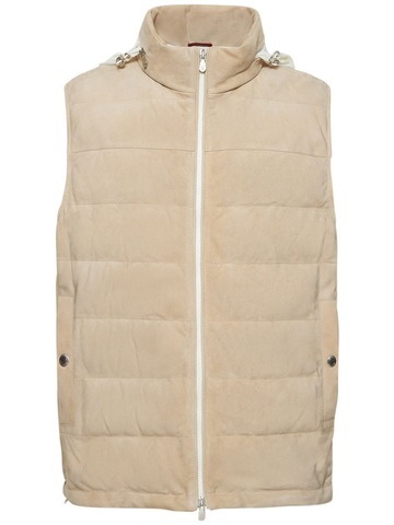 brunello cucinelli padded leather vest