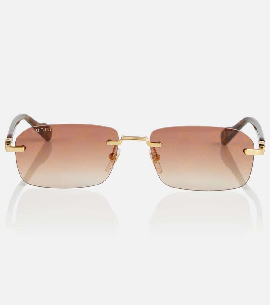Gucci GG rectangular sunglasses in brown