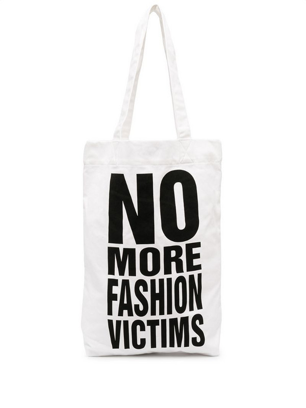 Katharine Hamnett London No More Fashion Victims tote bag in white