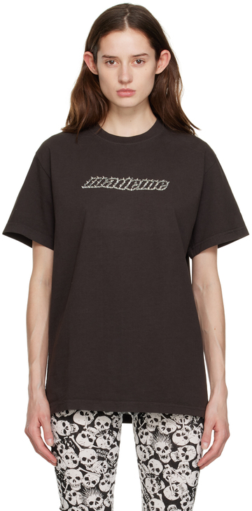 MadeMe SSENSE Exclusive Gray Spike T-Shirt in charcoal