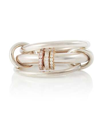 spinelli kilcollin gemini sterling silver ring with white diamonds