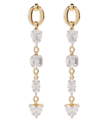 Nadine Aysoy Catena Illusion 18kt gold earrings with diamonds