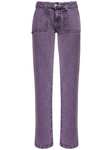 AVAVAV Low Rise Flared Cotton Denim Jeans in purple