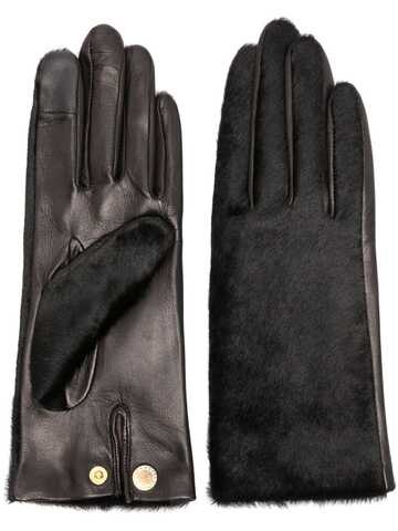 agnelle susan leather gloves - black