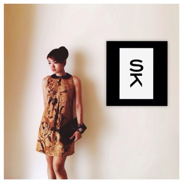 dress brown soka batik