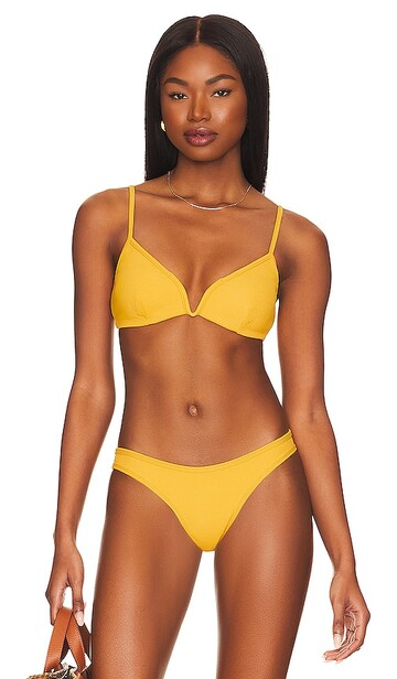 l*space helena bikini top in yellow in gold