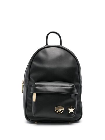 chiara ferragni eye star faux-leather backpack - black