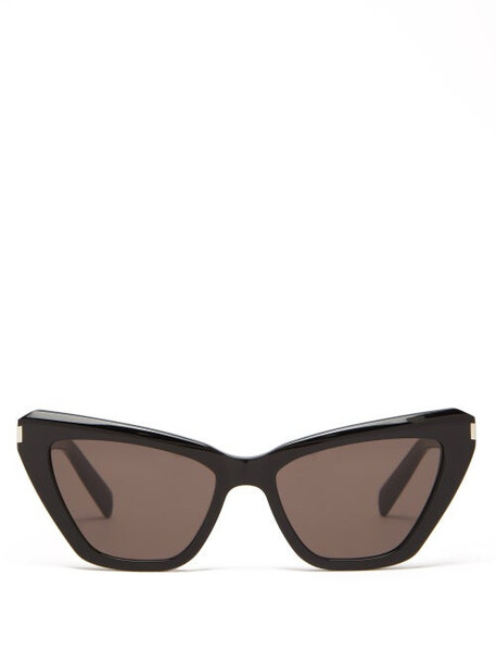 Saint Laurent - Angular Cat-eye Acetate Sunglasses - Womens - Black