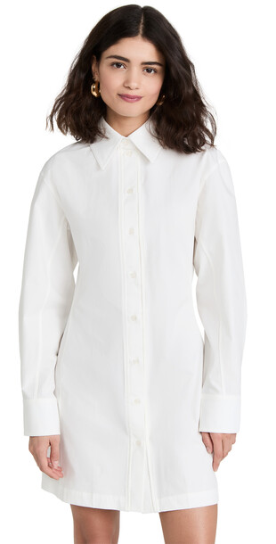 Victoria Beckham Fitted Shirt Mini Dress in white