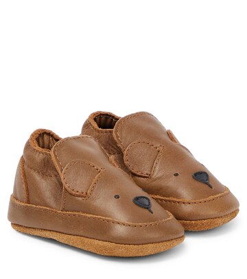 Donsje Baby Arty leather pre-walker boots in brown