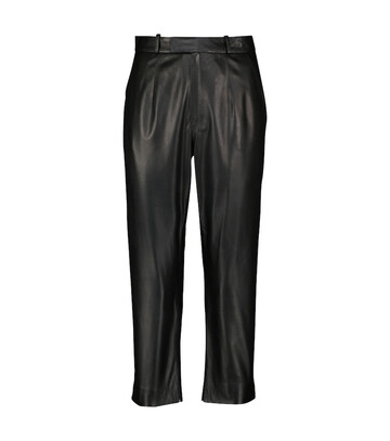 Zeynep ArÃ§ay Leather Capri pants in black