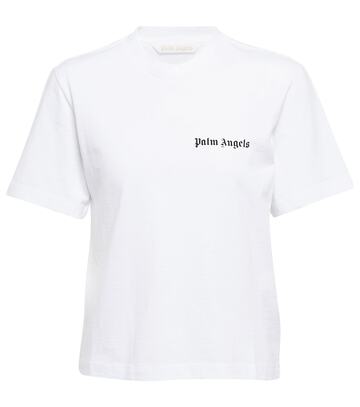 Palm Angels Logo cotton T-shirt in white