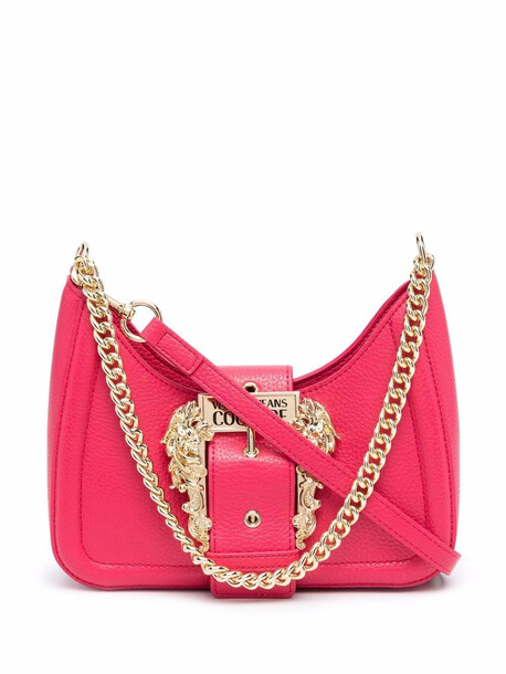 Versace Jeans Couture buckle-fastening grained shoulder bag - Pink