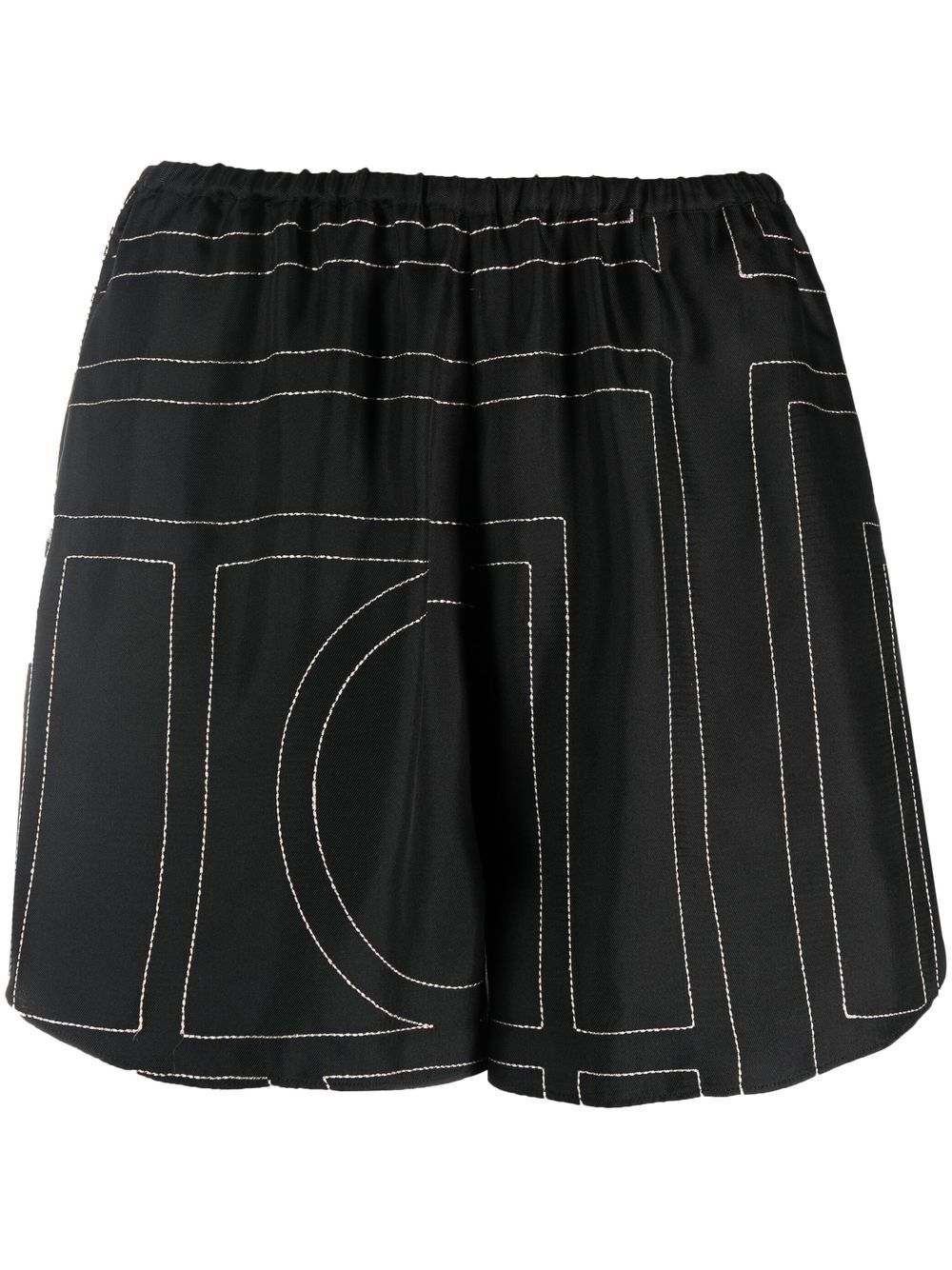 TOTEME geometric-print shorts - Black