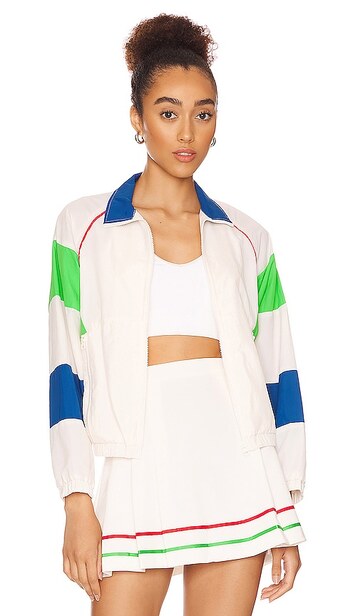 Solid & Striped x Prince The Page Jacket in White in blue / green