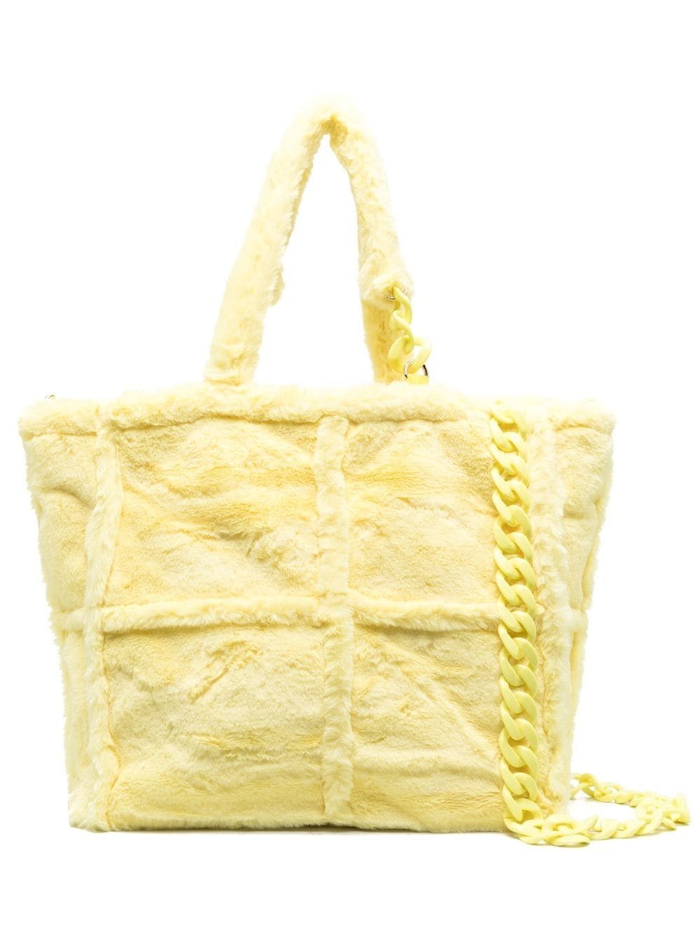 la milanesa faux-fur shoulder bag - Yellow