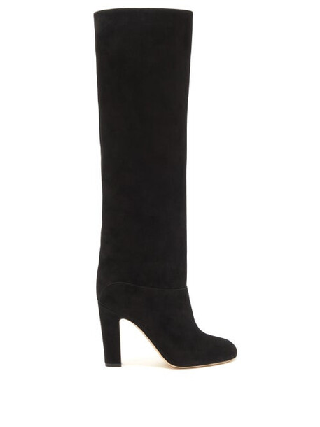 Paris Texas - Kiki Suede Knee-high Boots - Womens - Black