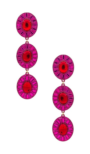 mercedes salazar peyot earrings in fuchsia in pink