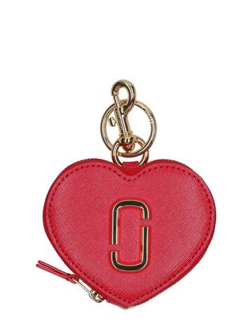 marc jacobs the heart leather pouch in red