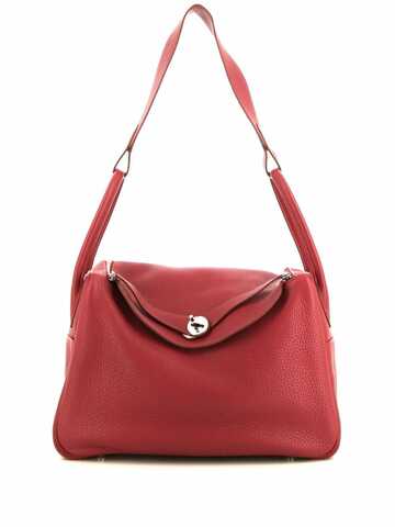 hermès pre-owned lindy 34 leather handbag - red
